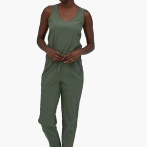 Patagonia Olive Basin Green Sleeveless Fleetwood Sleeveless  Jumpsuit M